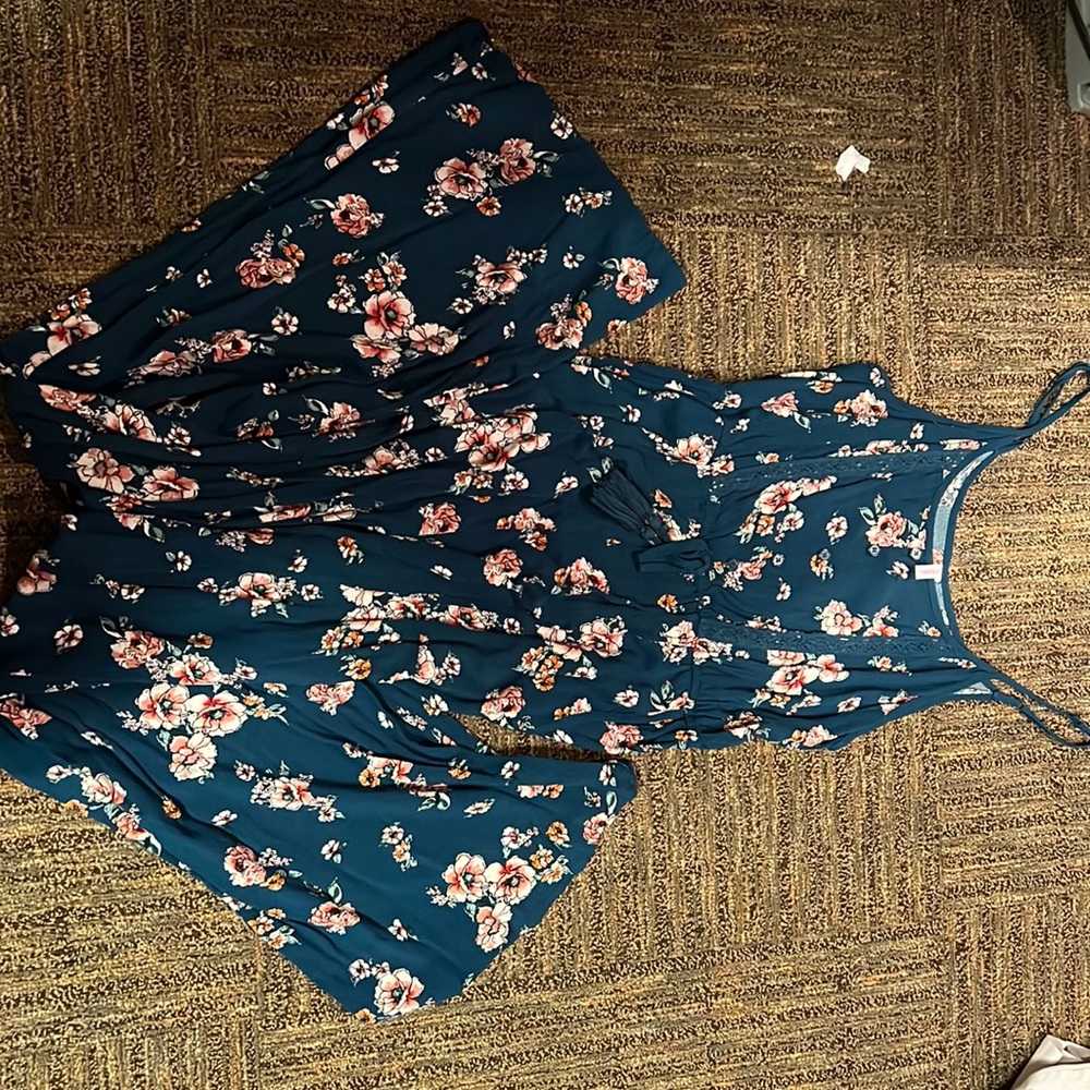 Large floral print jumpsuit